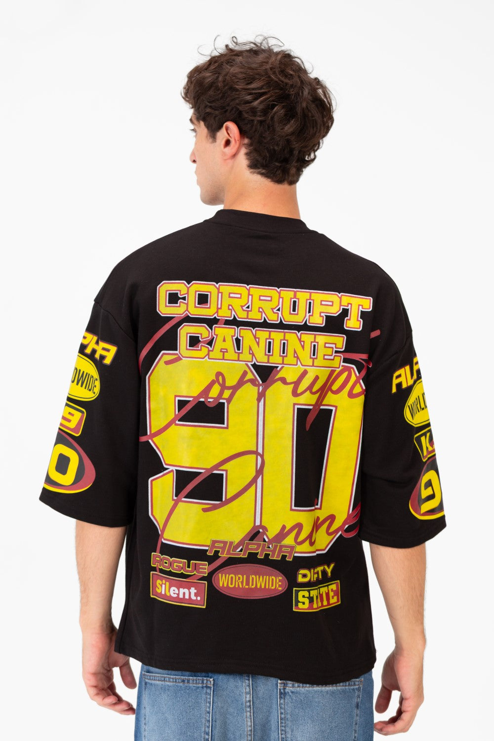 Men’s Graphic T-Shirt All Over Typography Artwork