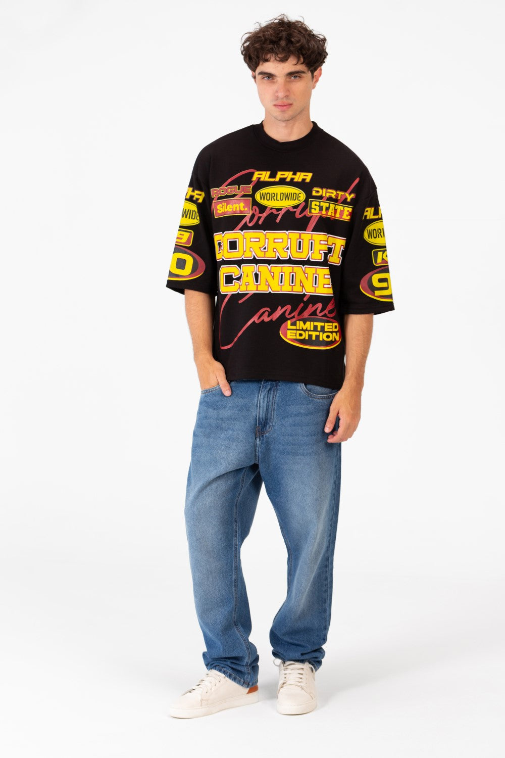 Men’s Graphic T-Shirt All Over Typography Artwork