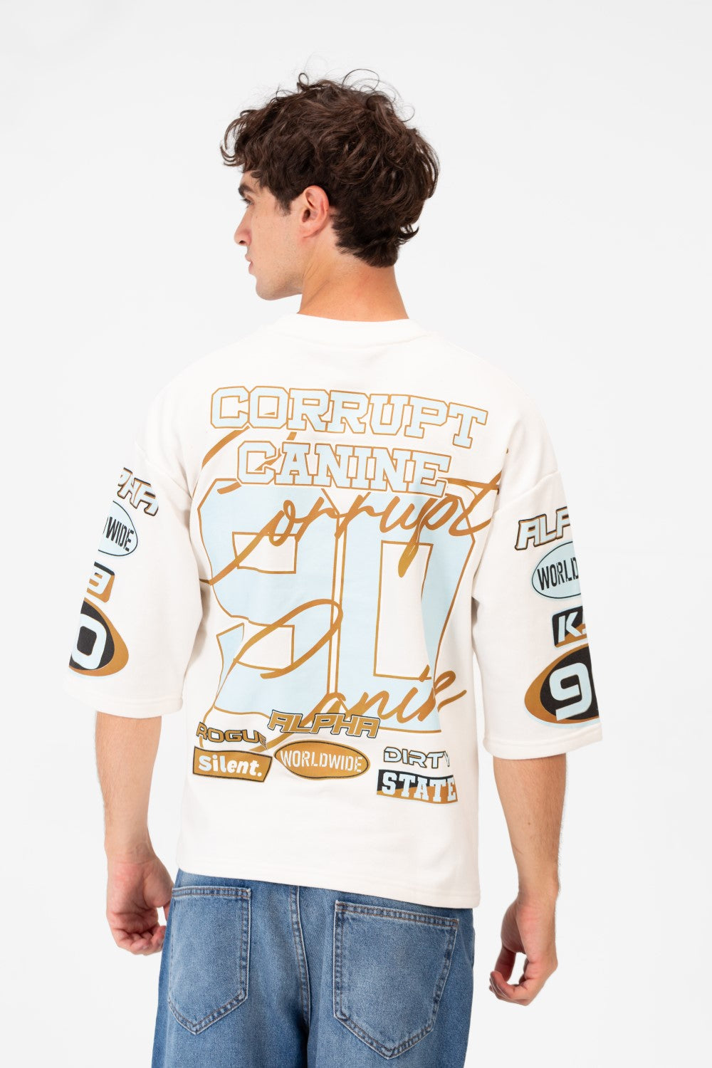 Men’s Graphic T-Shirt All Over Typography Artwork