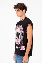 Men’s Sleeveless Graphic T-Shirt Character Artwork