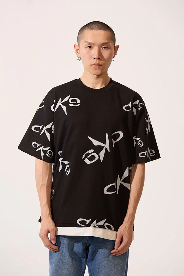 Men’s Graphic T-Shirt All Over Logo Print