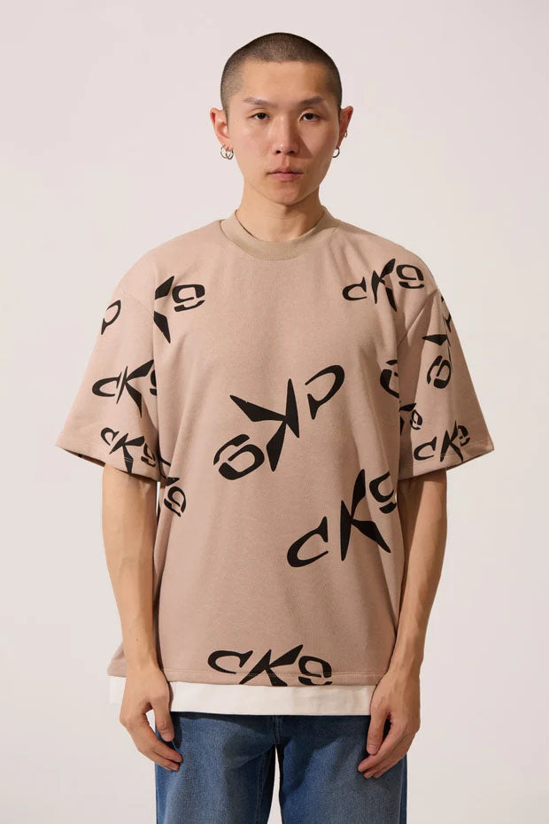 Men’s Graphic T-Shirt All Over Logo Print