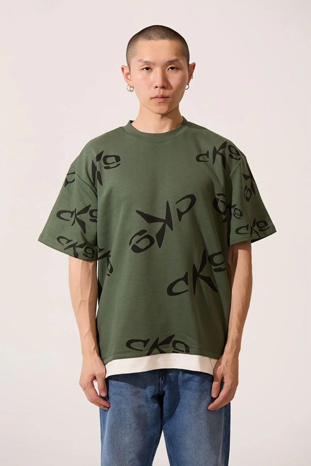 Men’s Graphic T-Shirt All Over Logo Print