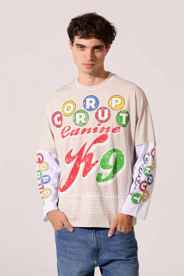 Men’s Layered Graphic T-Shirt Front Back Artwork
