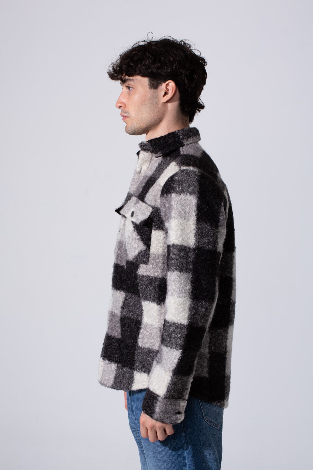 Winter Wool Slim Fit Long Sleeve Men Shirt