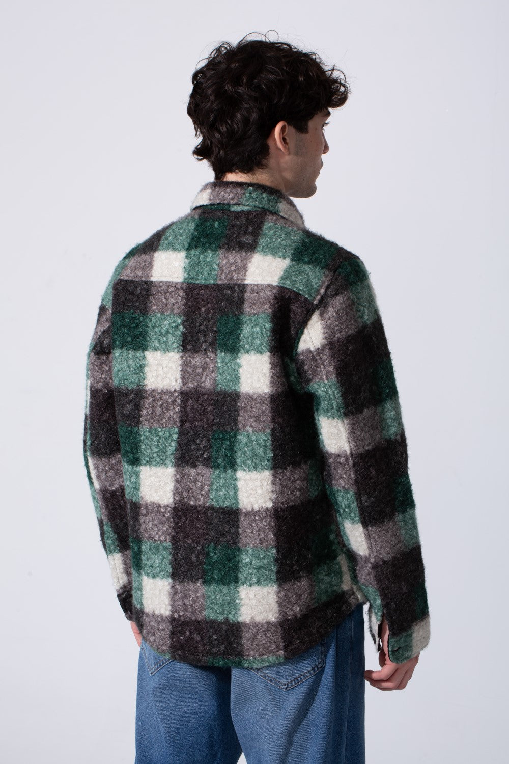 Slim Fit Plaid Men Shirt