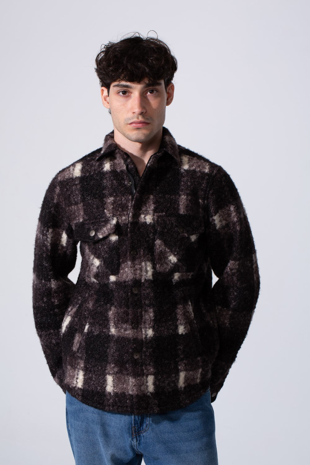 Flannel Long Sleeved Men Shirt