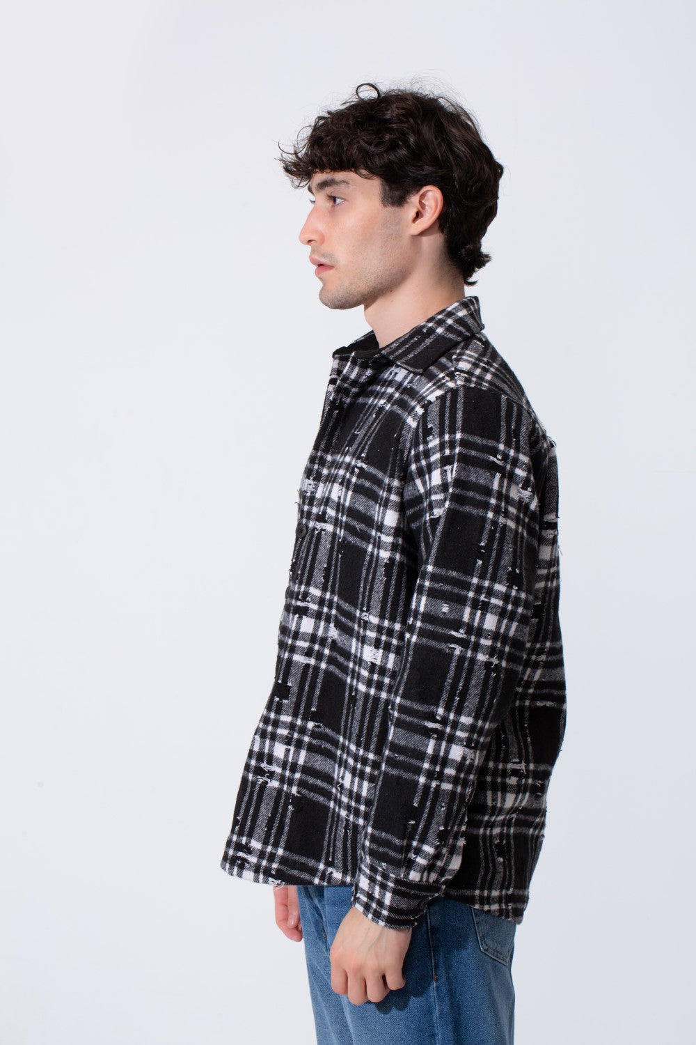 Regular Fit Plaid Padded Men Shirt