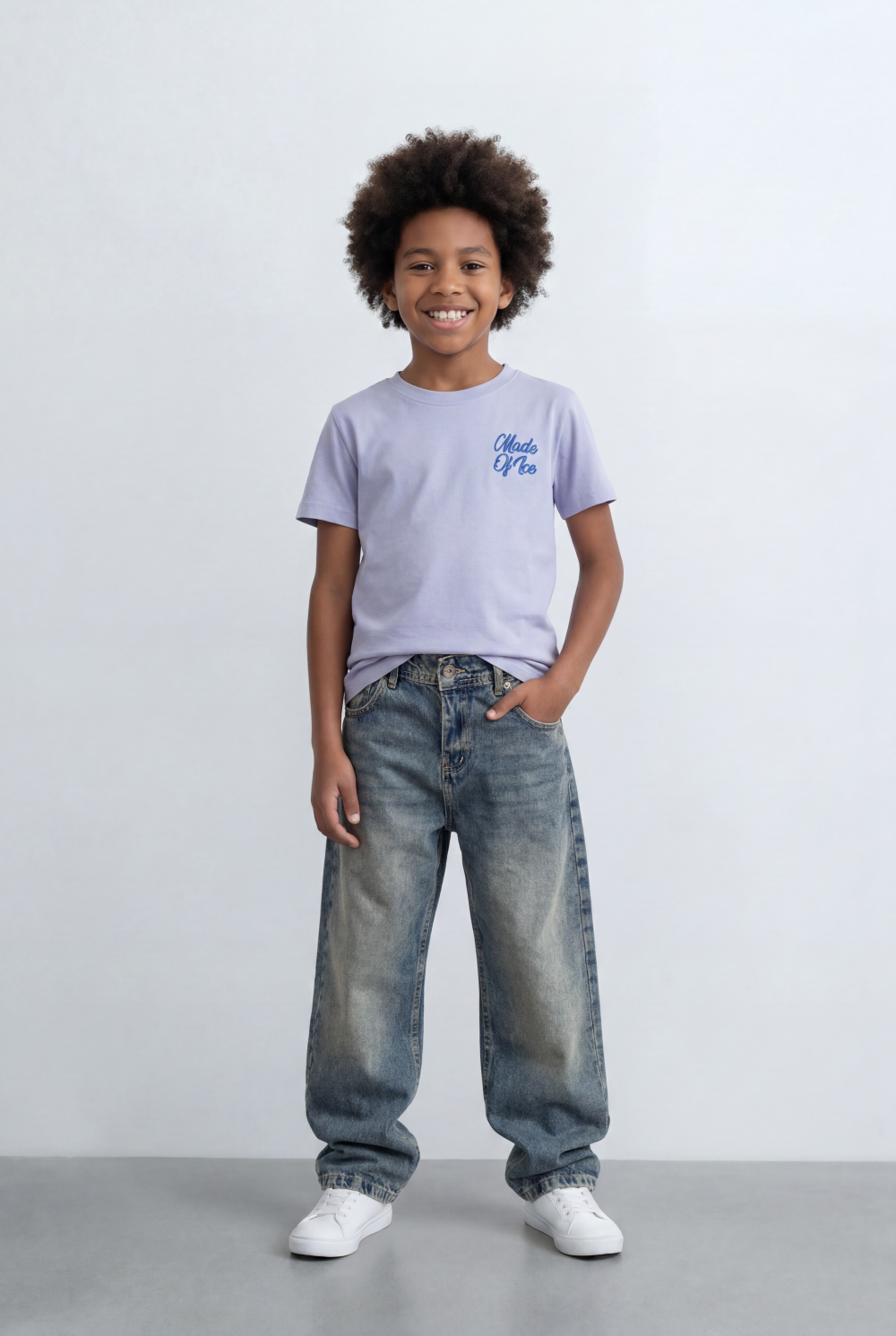 Boy's Back Graphic T-Shirt Raised Typography Casual Everyday Style