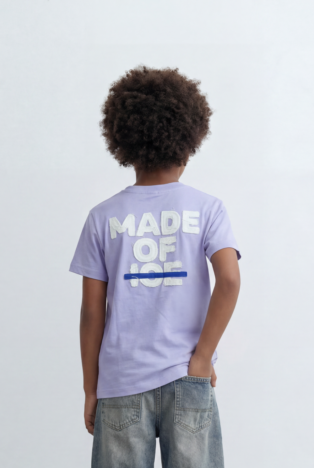 Boy's Back Graphic T-Shirt Raised Typography Casual Everyday Style