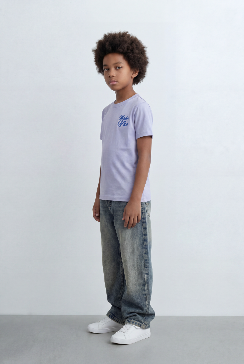 Boy's Back Graphic T-Shirt Raised Typography Casual Everyday Style