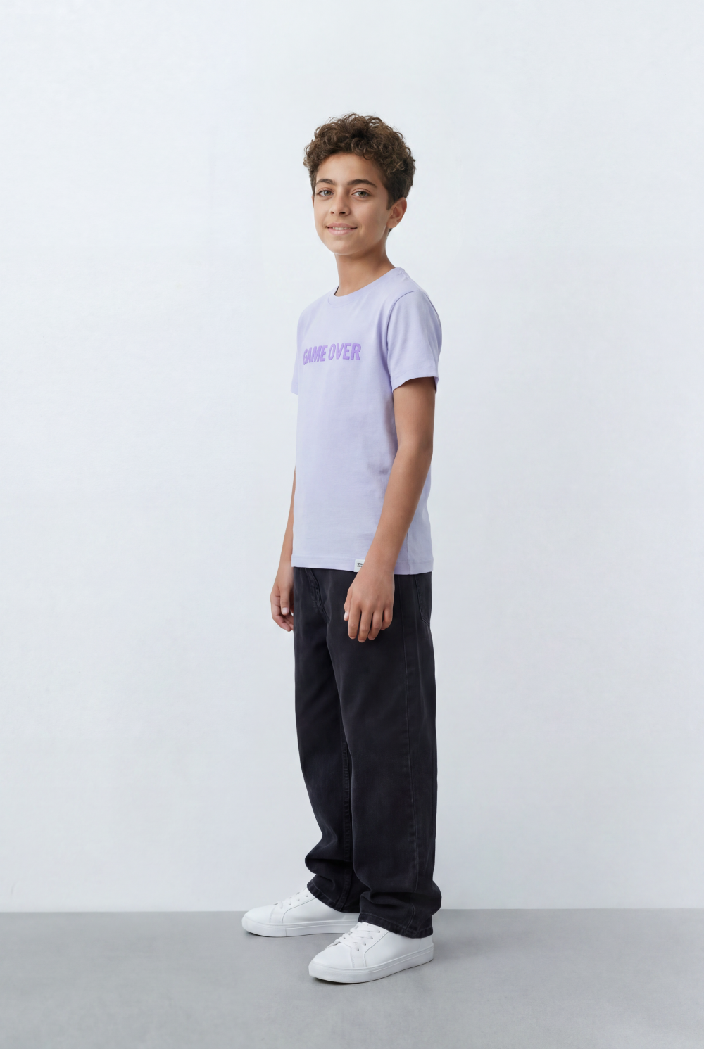 Boy's Graphic T-Shirt Bold Game Over Front Print
