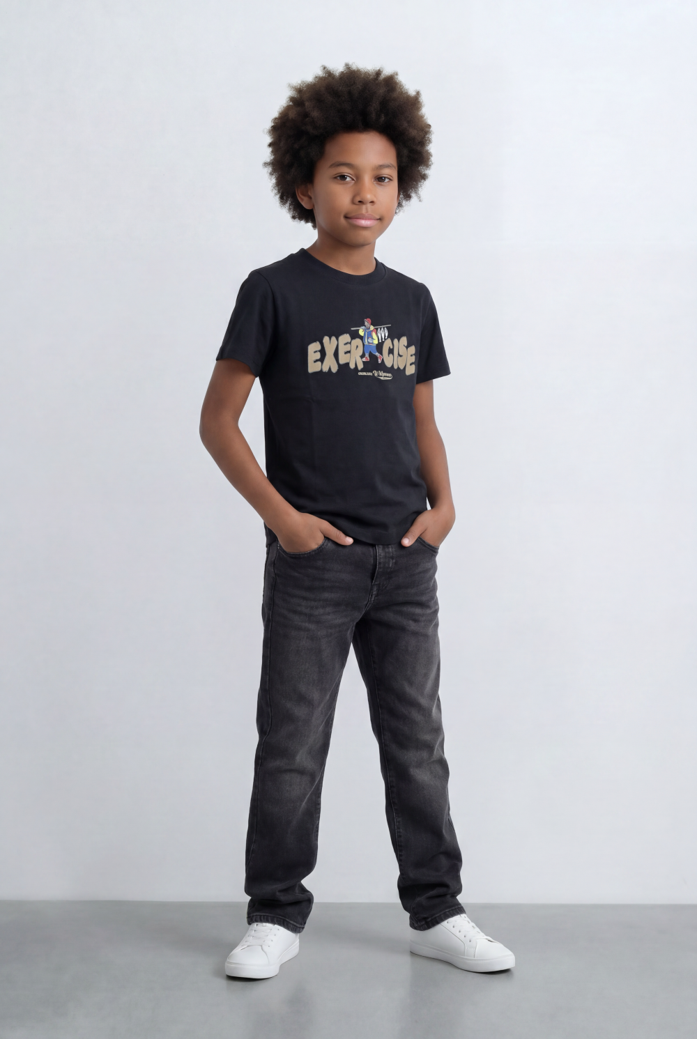 Boy's Graphic T-Shirt Front Bold Exercise Artwork