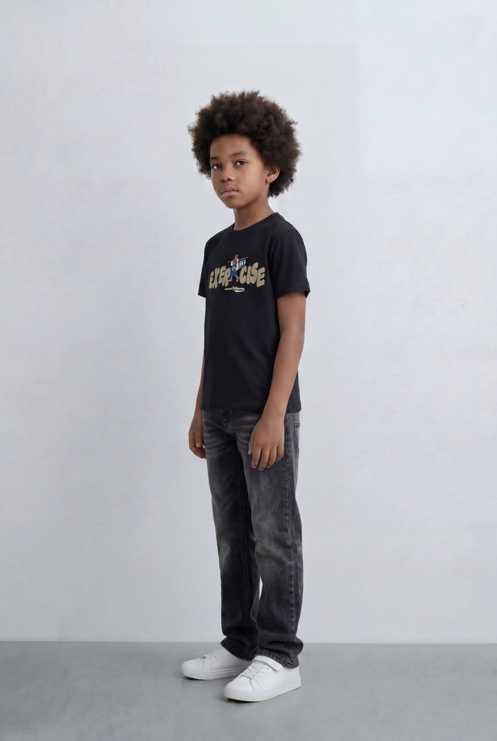 Boy's Graphic T-Shirt Front Bold Exercise Artwork