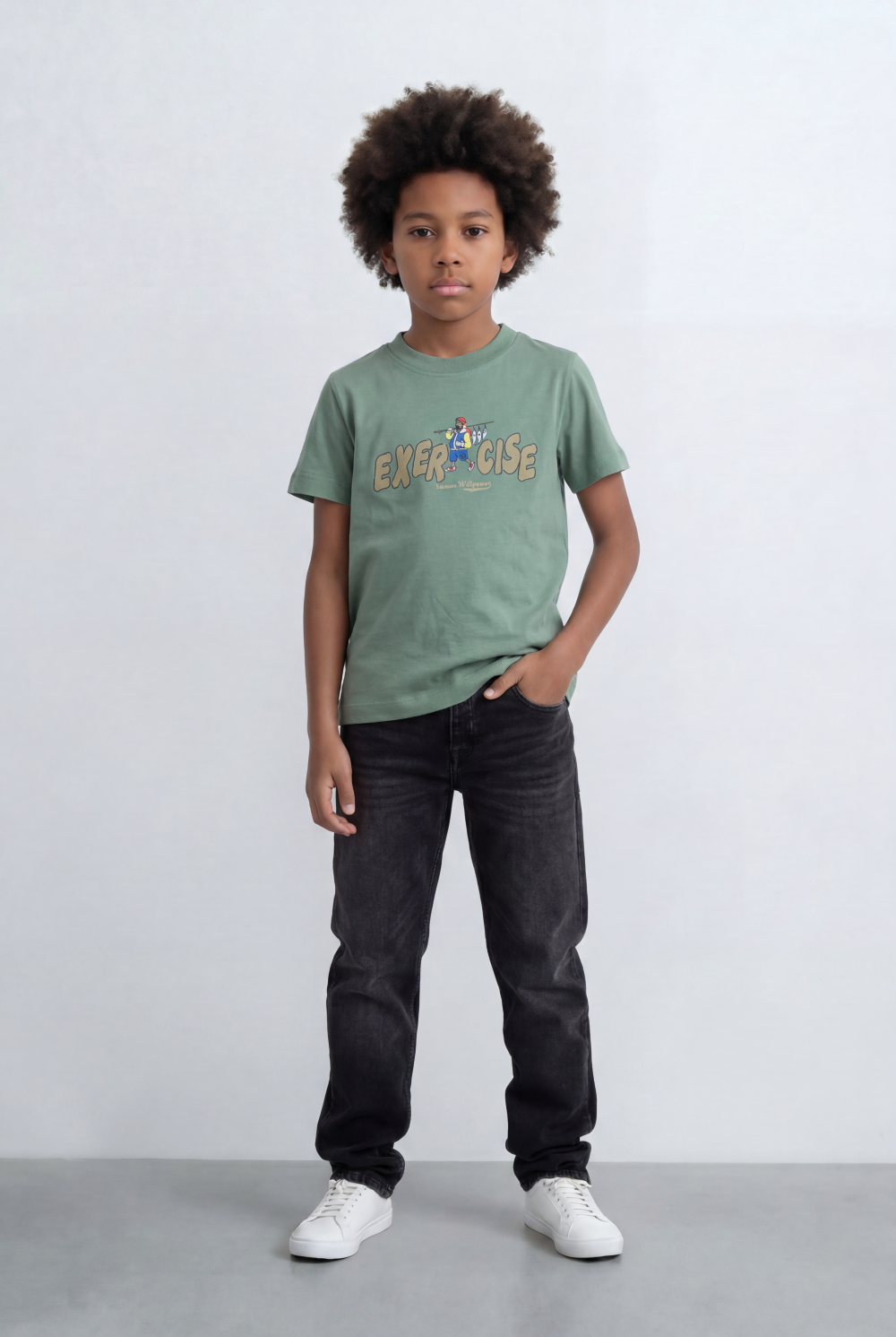 Boy's Graphic T-Shirt Front Bold Exercise Artwork