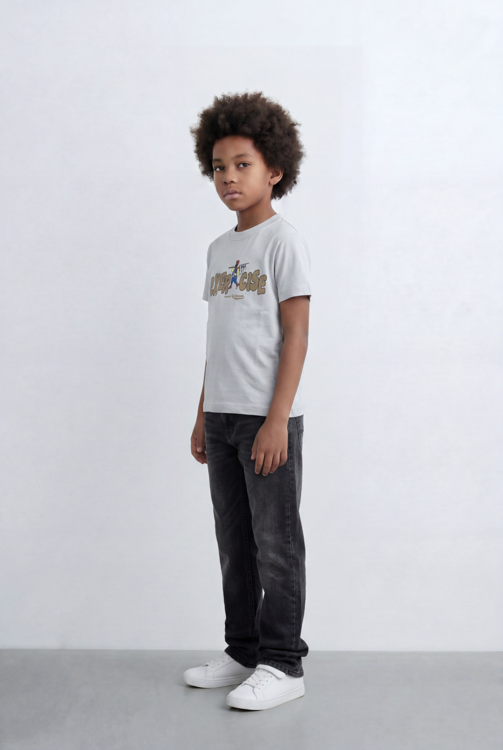 Boy's Graphic T-Shirt Front Bold Exercise Artwork