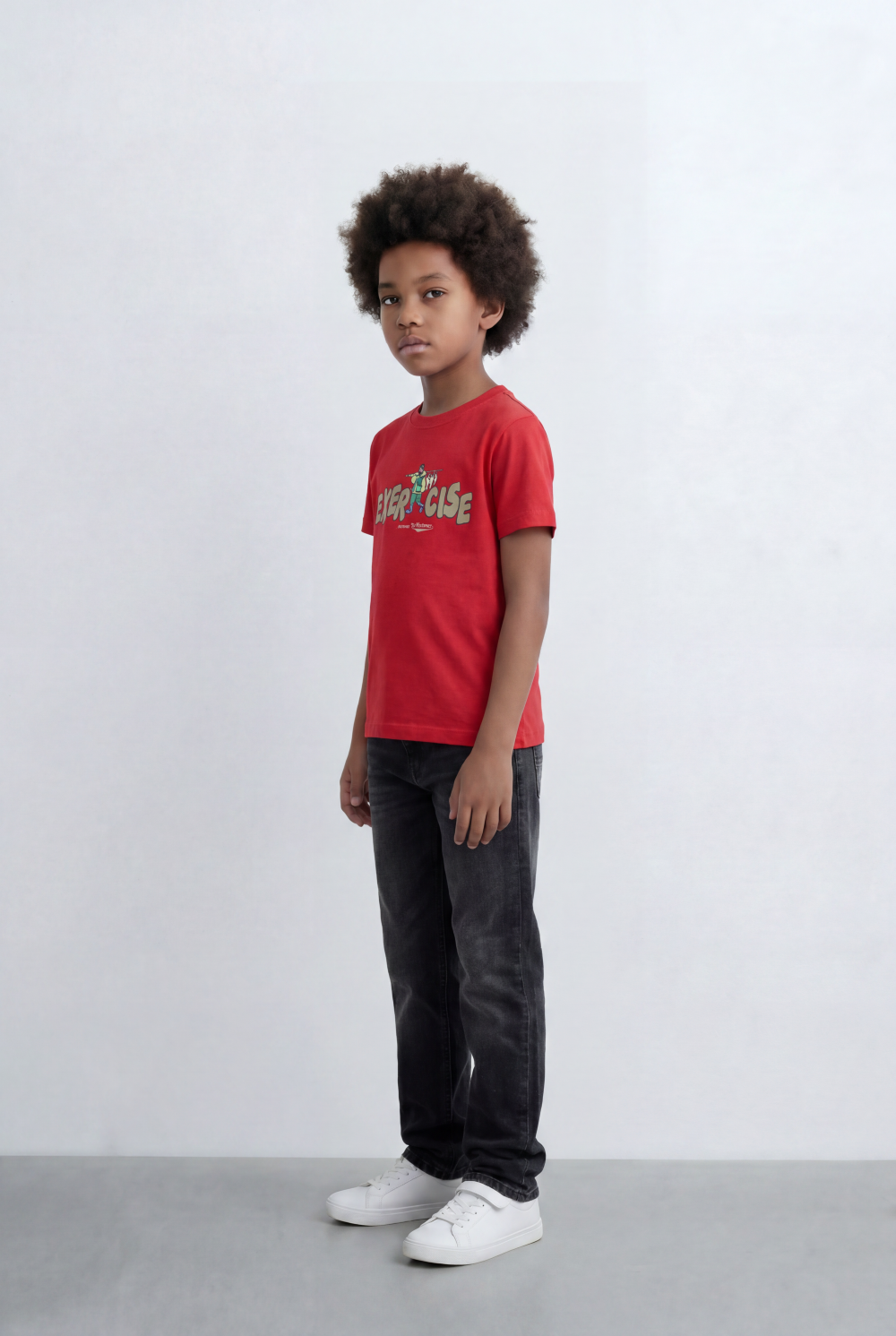 Boy's Graphic T-Shirt Front Bold Exercise Artwork