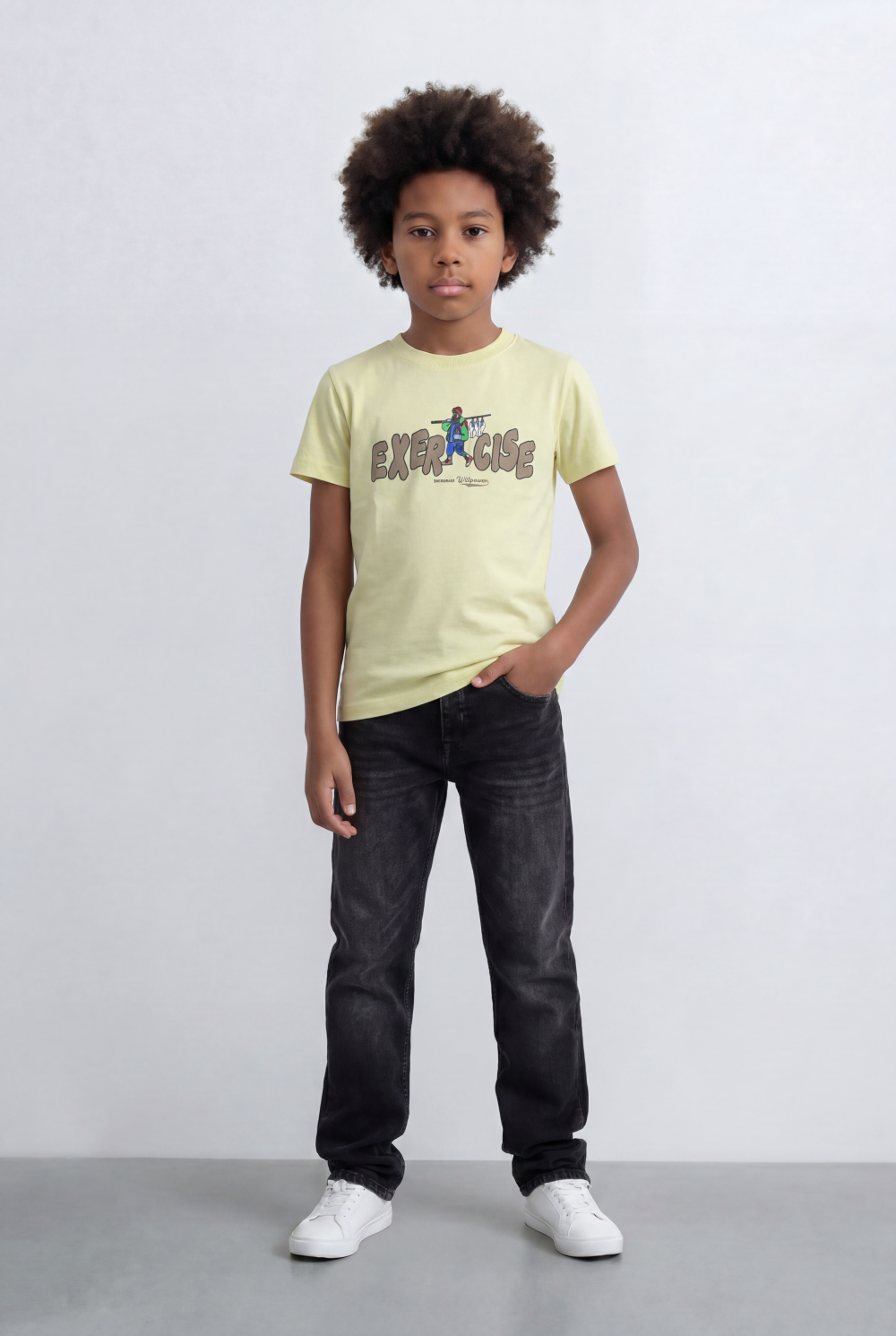 Boy's Graphic T-Shirt Front Bold Exercise Artwork