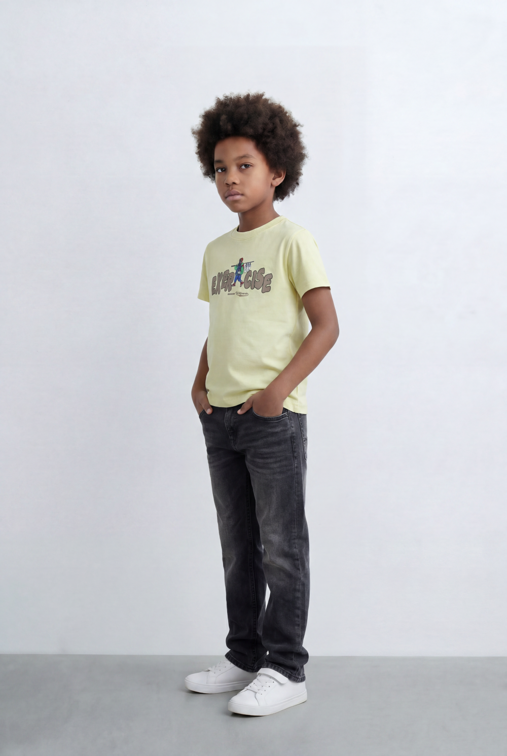 Boy's Graphic T-Shirt Front Bold Exercise Artwork