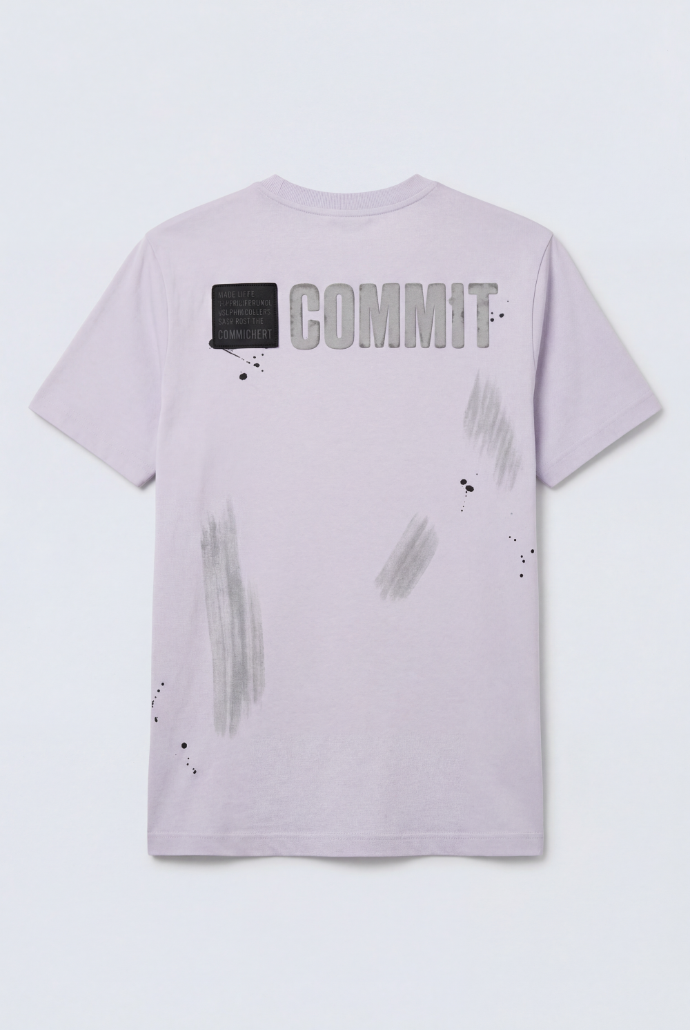 Men’s Graphic Bold Typography Back Slim Fit T-Shirt