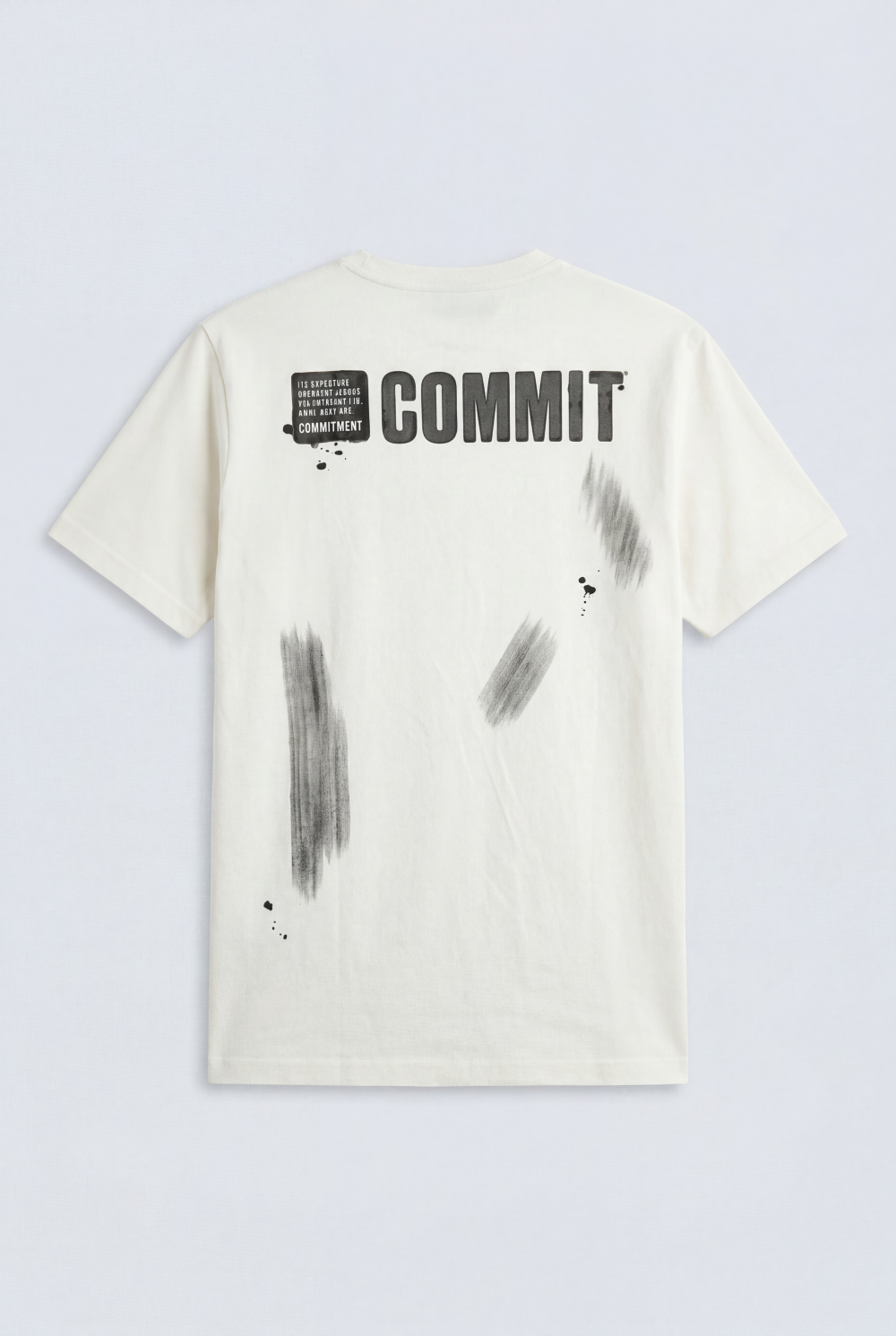 Men’s Graphic Bold Typography Back Slim Fit T-Shirt