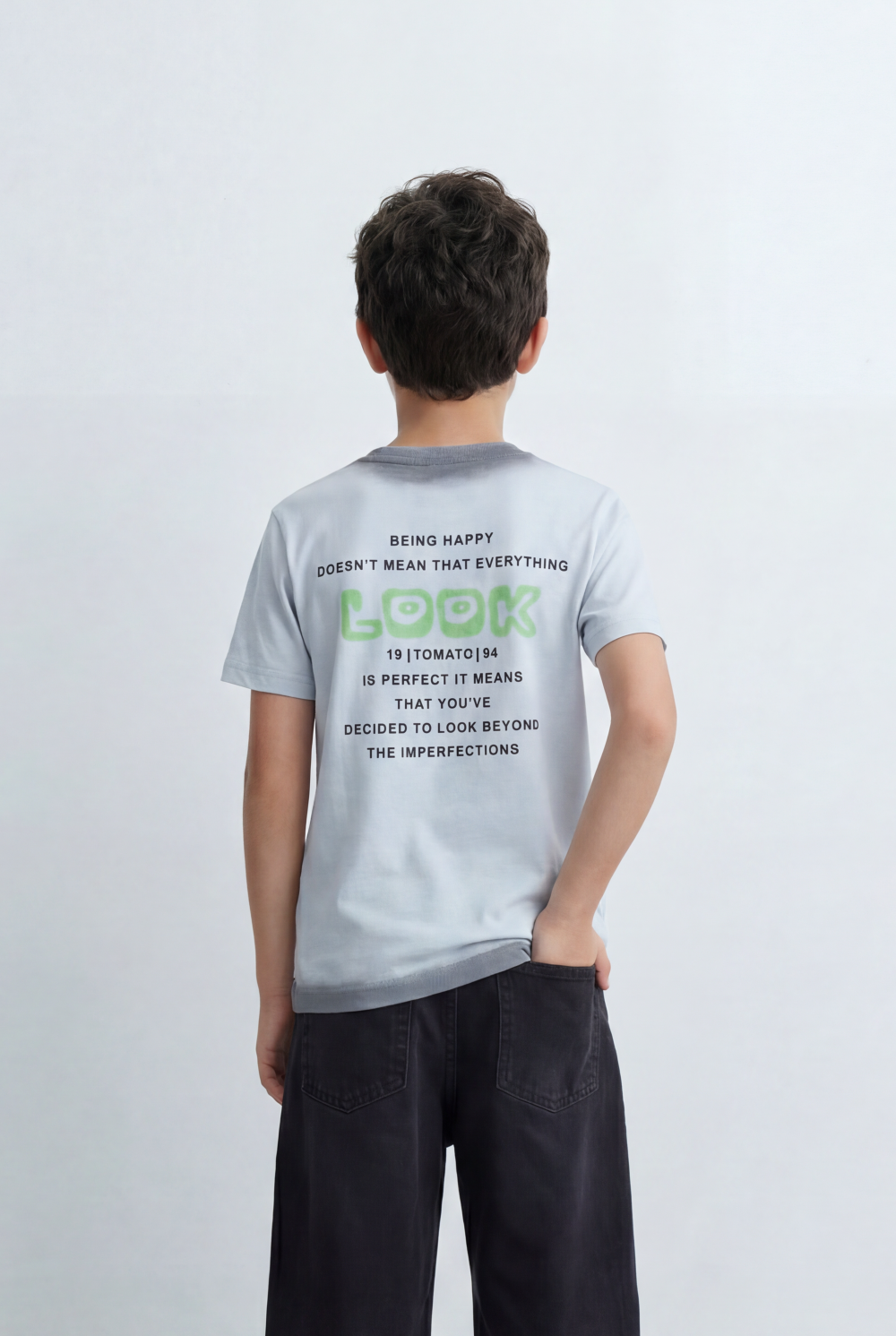 Boy's Graphic T-Shirt With Look Front Artwork