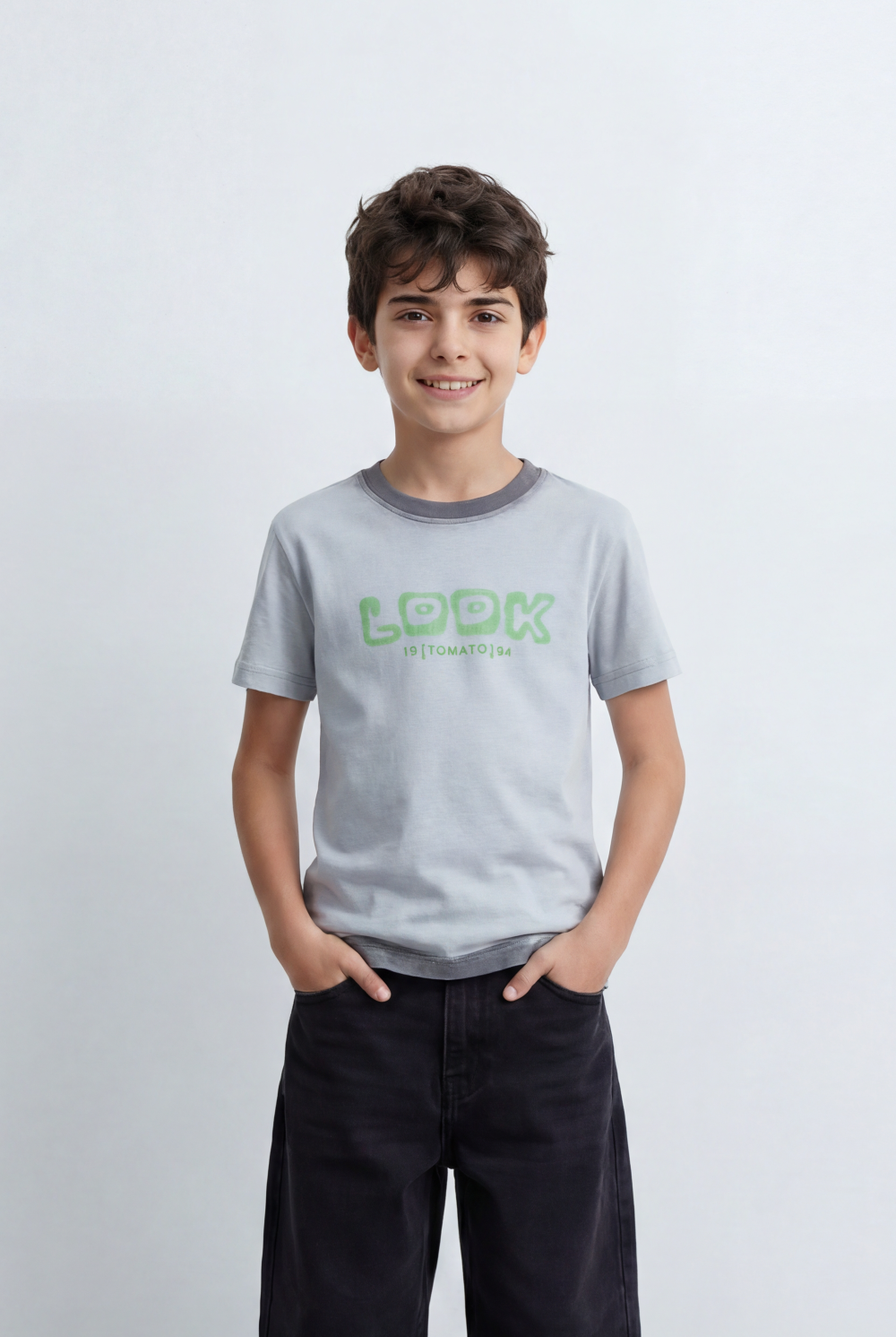 Boy's Graphic T-Shirt With Look Front Artwork