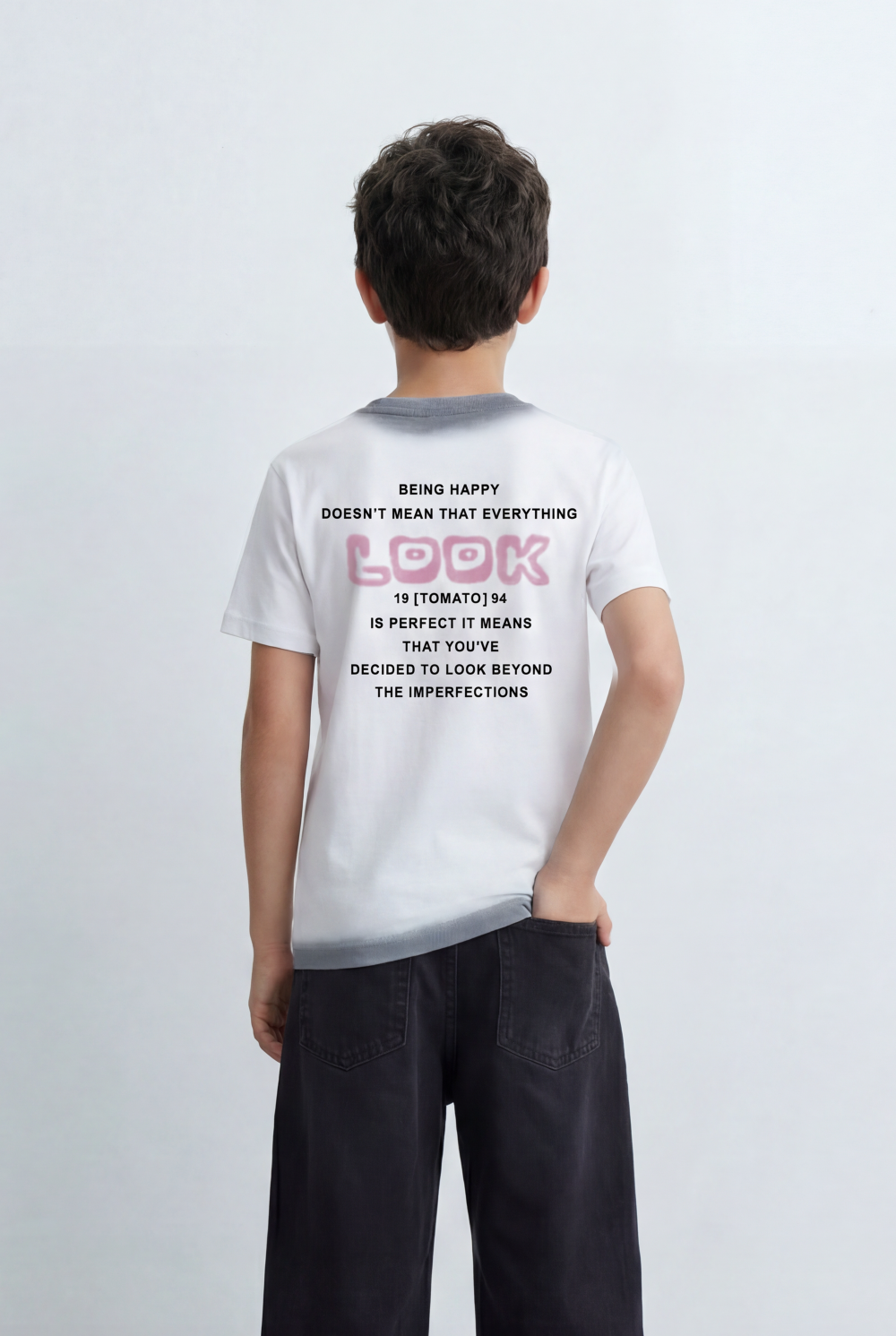 Boy's Graphic T-Shirt With Look Front Artwork