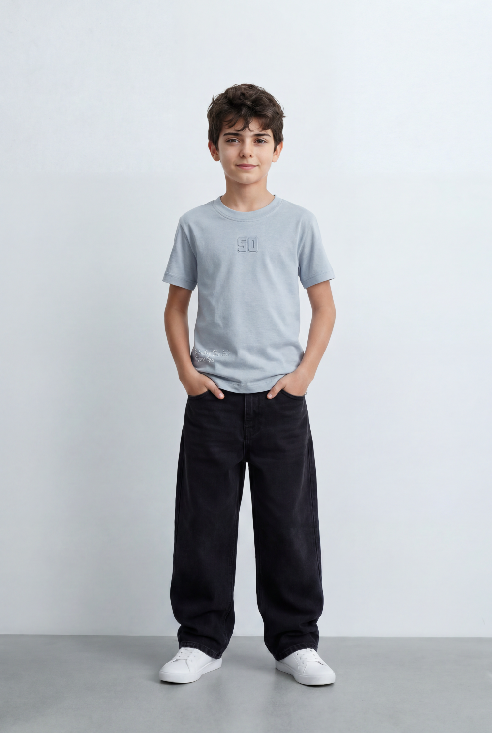 Boy's Graphic T-Shirt With Raised 50 Chest Detail