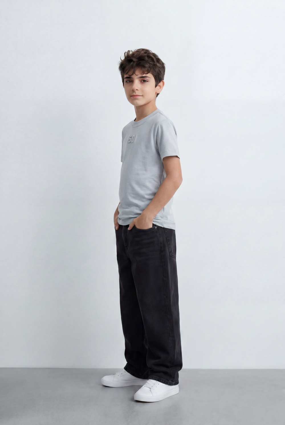 Boy's Graphic T-Shirt With Raised 50 Chest Detail