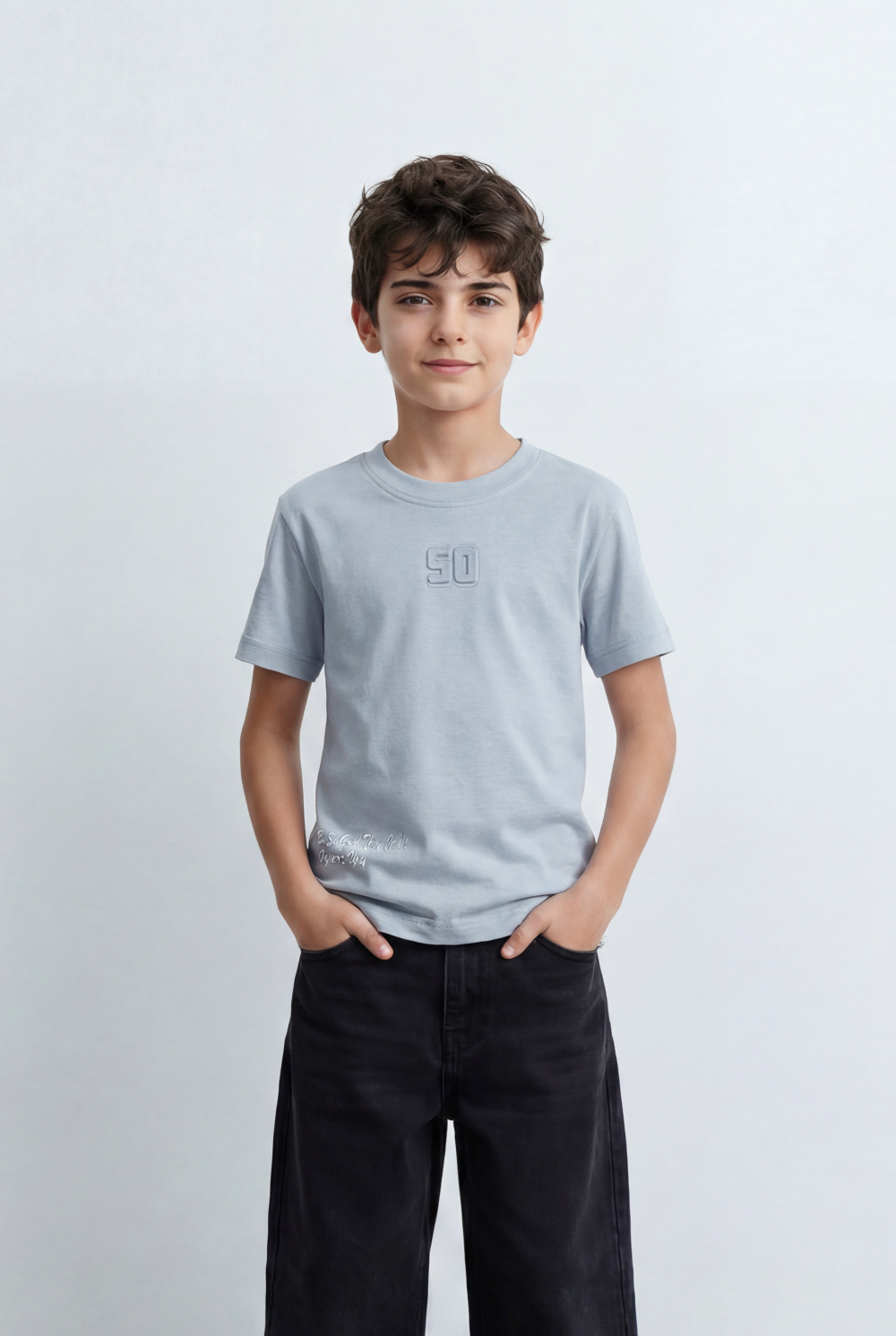 Boy's Graphic T-Shirt With Raised 50 Chest Detail