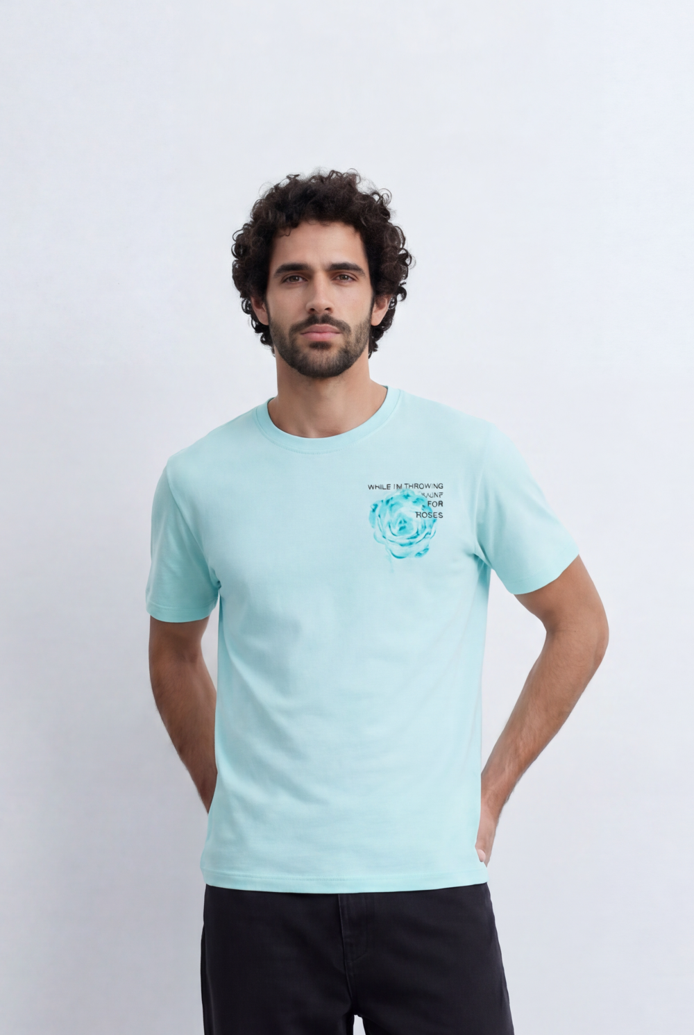 Men’s Graphic T-Shirt Abstract Rose Artwork