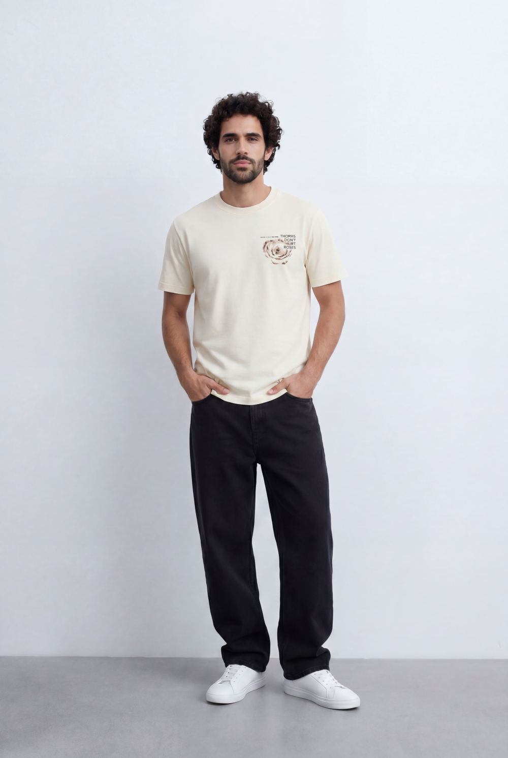 Men’s Graphic T-Shirt Abstract Rose Artwork