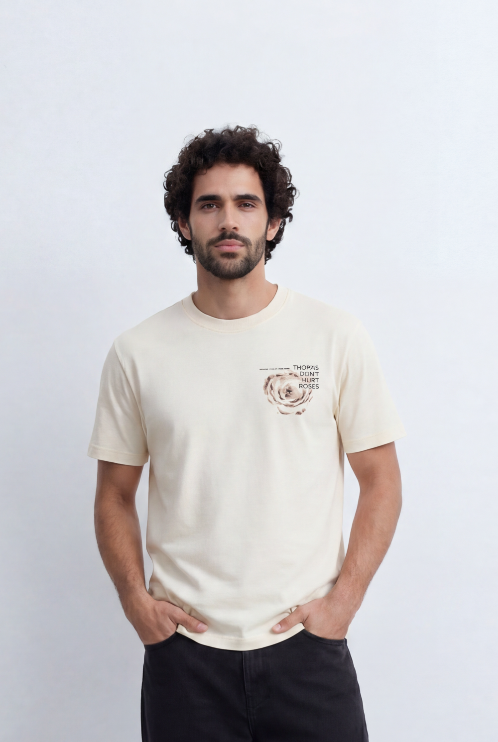Men’s Graphic T-Shirt Abstract Rose Artwork