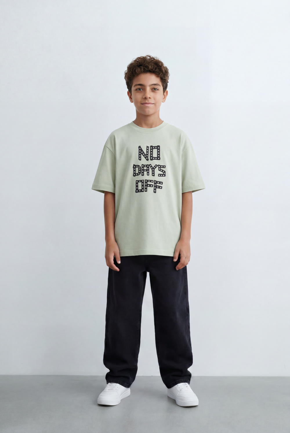 Boy's Oversized Graphic T-Shirt Bold Front Artwork