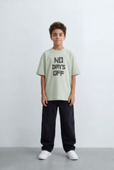 Boy's Oversized Graphic T-Shirt Bold Front Artwork