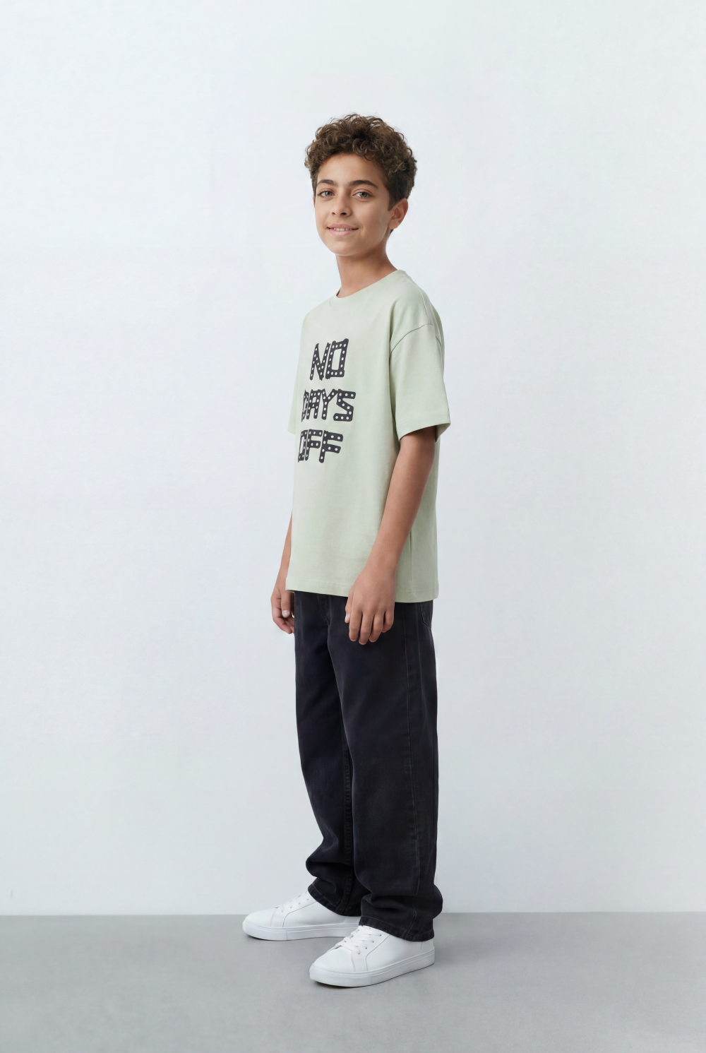 Boy's Oversized Graphic T-Shirt Bold Front Artwork