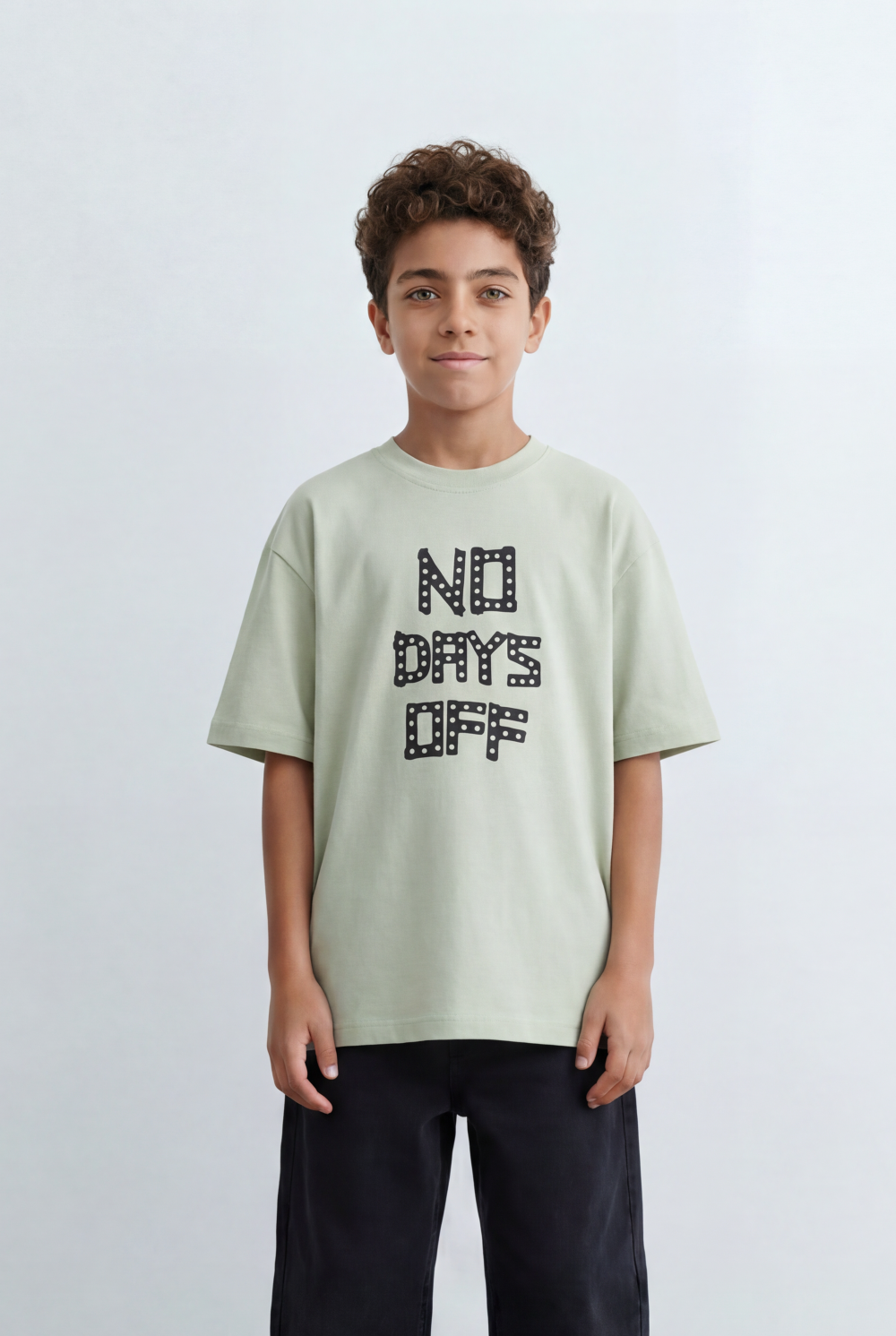 Boy's Oversized Graphic T-Shirt Bold Front Artwork