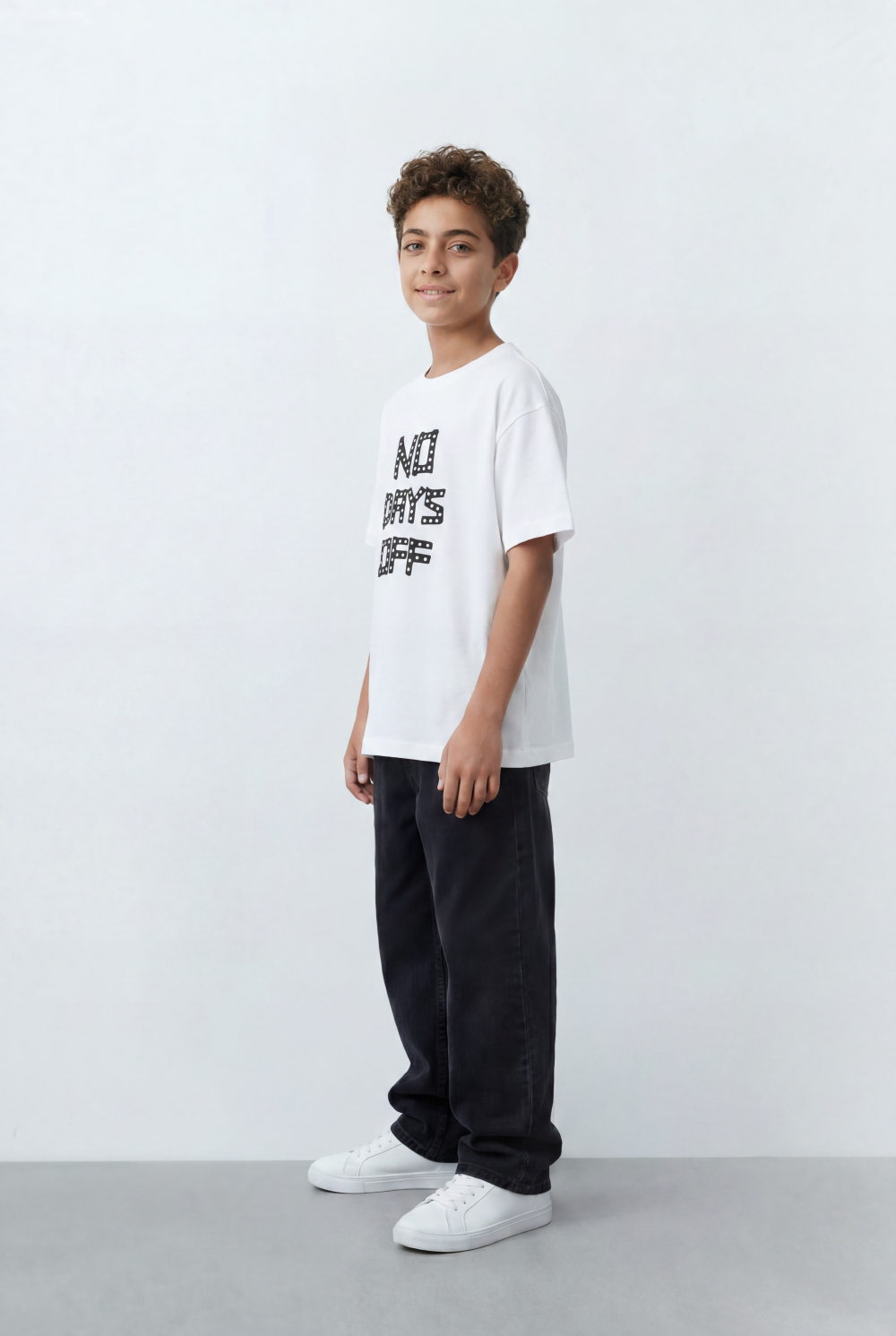 Boy's Oversized Graphic T-Shirt Bold Front Artwork
