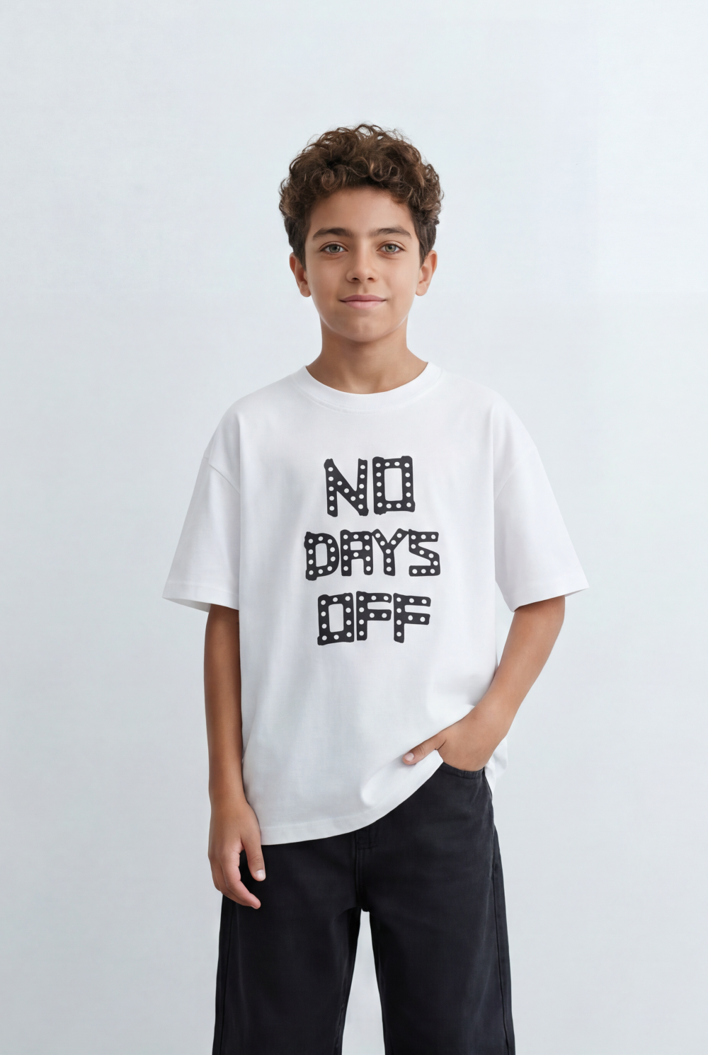 Boy's Oversized Graphic T-Shirt Bold Front Artwork