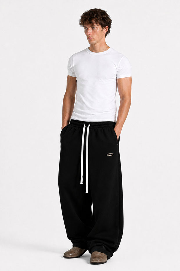 Tomatos Men's Wide-Leg Sweatpants | Oversized Fleece Pants