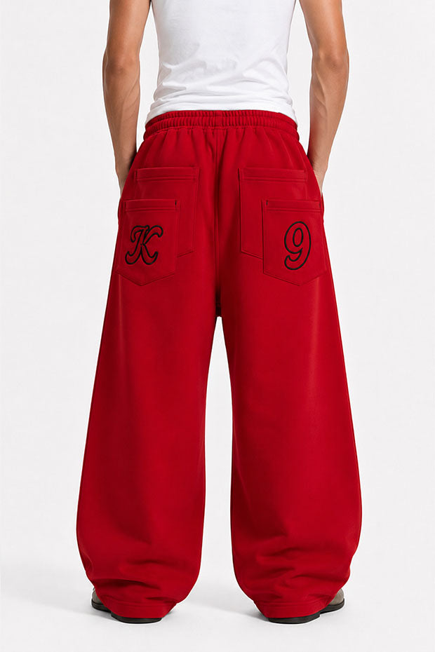 Tomatos Men's Wide-Leg Sweatpants | Oversized Fleece Pants