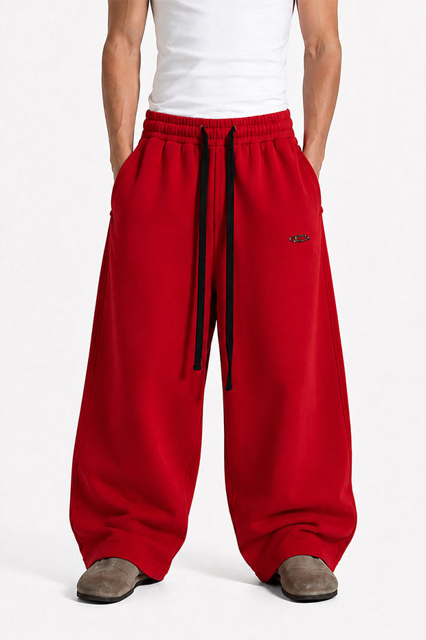 Tomatos Men's Wide-Leg Sweatpants | Oversized Fleece Pants