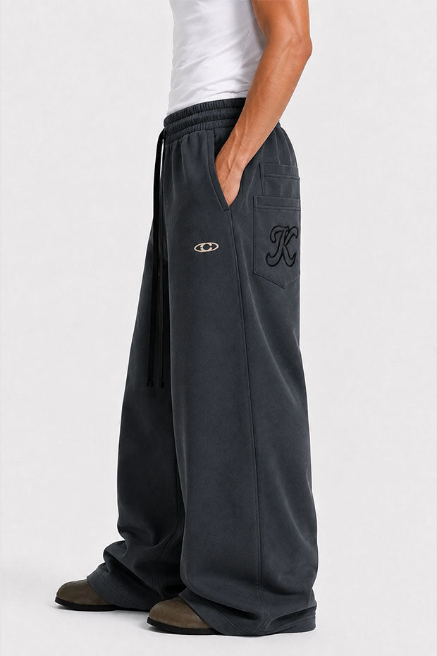 Tomatos Men's Wide-Leg Sweatpants | Oversized Fleece Pants