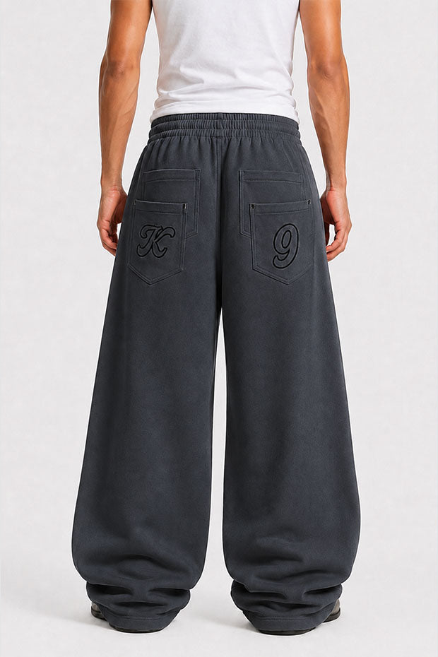 Tomatos Men's Wide-Leg Sweatpants | Oversized Fleece Pants