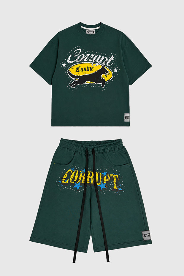 Tomatos Men's Wide-Leg Graphic Shorts | Sweat Shorts