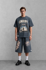 Tomatos Men's Wide-Leg Graphic Shorts | Washed Shorts