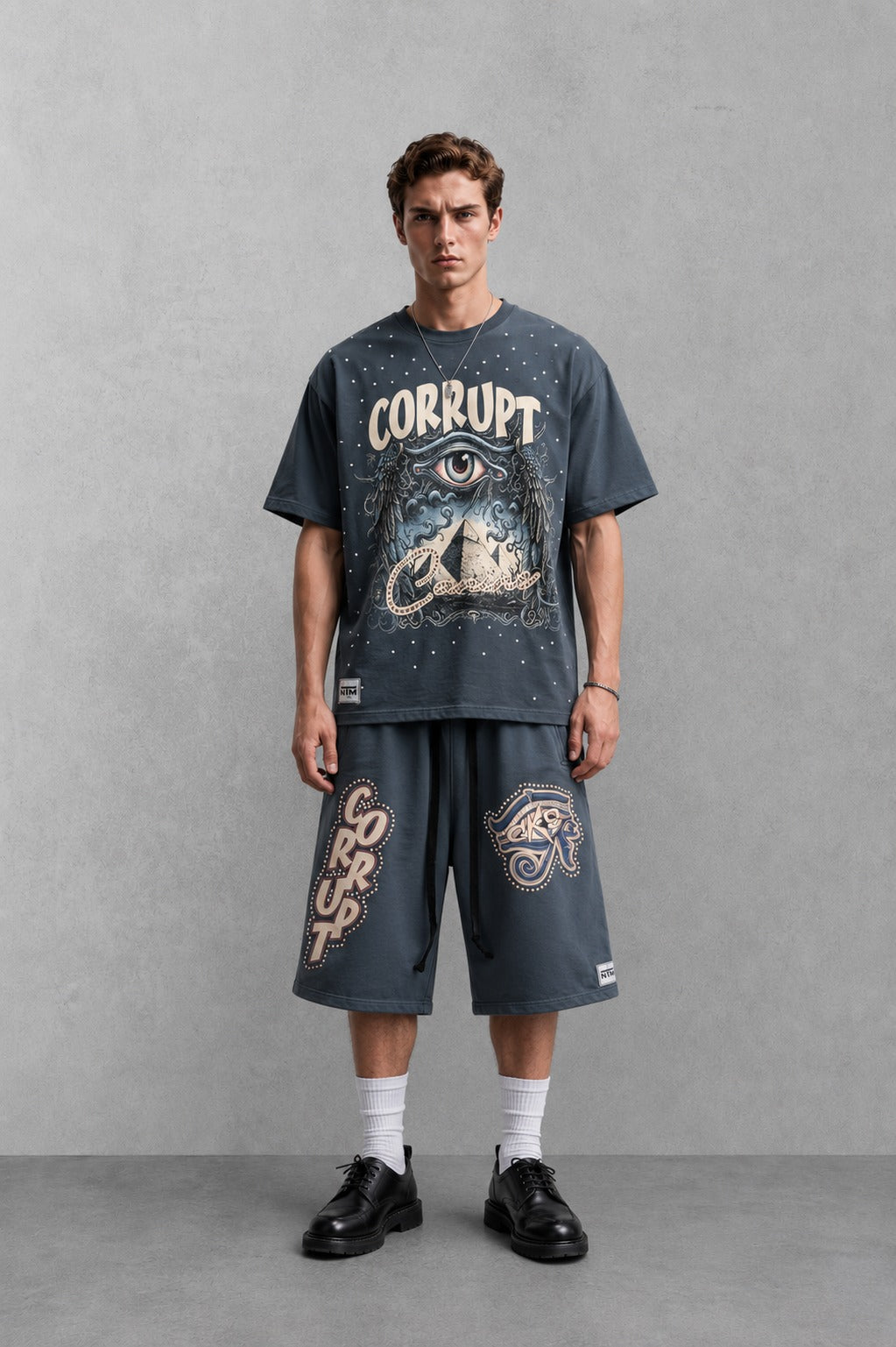 Tomatos Men's Oversized Eye Graphic Tee | Wash T-Shirt