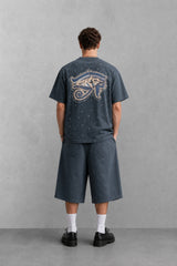 Tomatos Men's Oversized Eye Graphic Tee | Wash T-Shirt