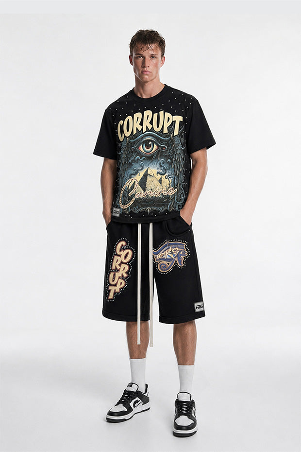 Tomatos Men's Oversized Eye Graphic Tee | Wash T-Shirt